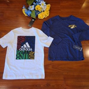 Lot of 2 shirts (1 Adidas & 1 Nautica) Boys Size 5